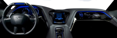 
Presentation of the interior of Peugeot RC HyMotion4 Concept (2008).
 